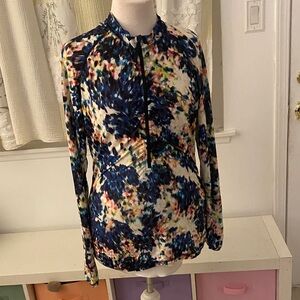 J. Crew Multicolor Floral Swim Blouse